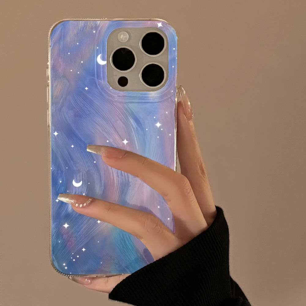 Samsung Galaxy A55 - Модный блестящий чехол с градиентным звездным